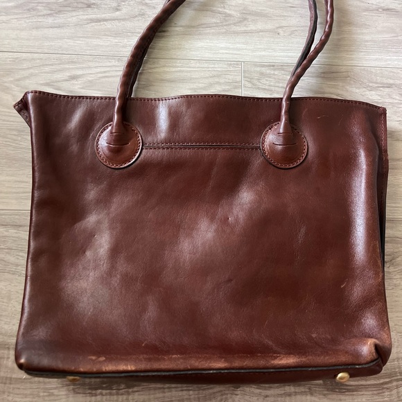 *NWOT* Patricia Nash Genuine Italian Brown Leather Tassel Tote Bag - Picture 3 of 7